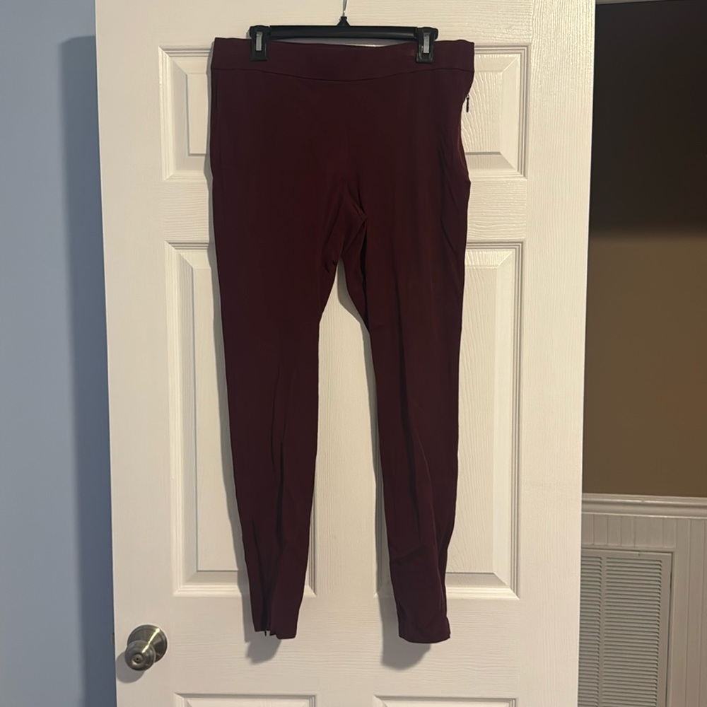 White House Black Market The Leggings Burgundy. Size 10L